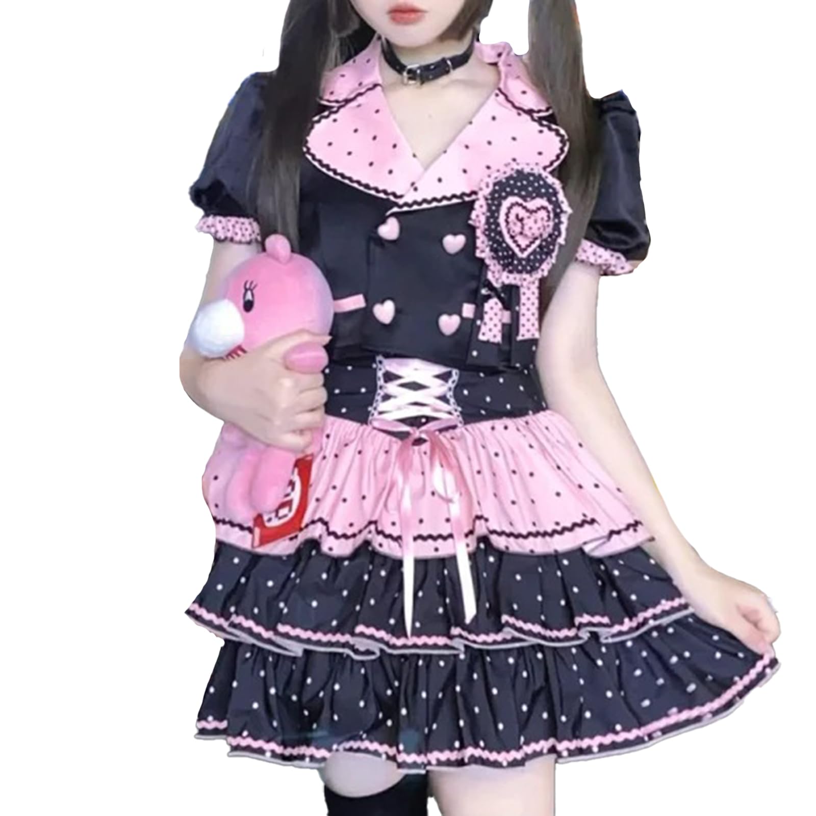 

HSUKADOU Idol костюм набор верх и низ комплект цельный Landmine стиль установка Y2K субкультура сценический костюм Лолита готическая Лолита панк корейский Харадзюку