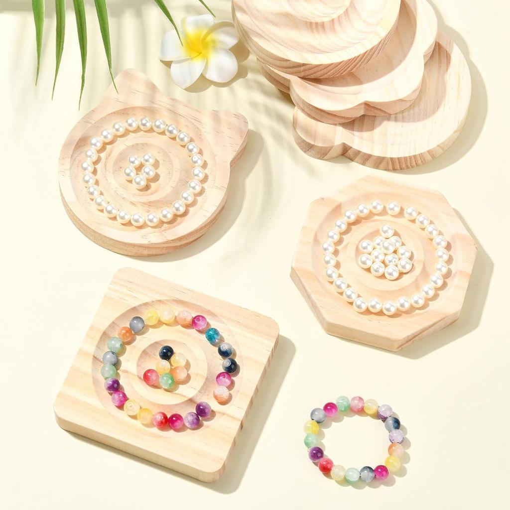 Bead Board Wooden Bracelet Design Board Beading Jewelry Organizer Display Plate Tray Mats for Jewelry Making Bracelet Supplies