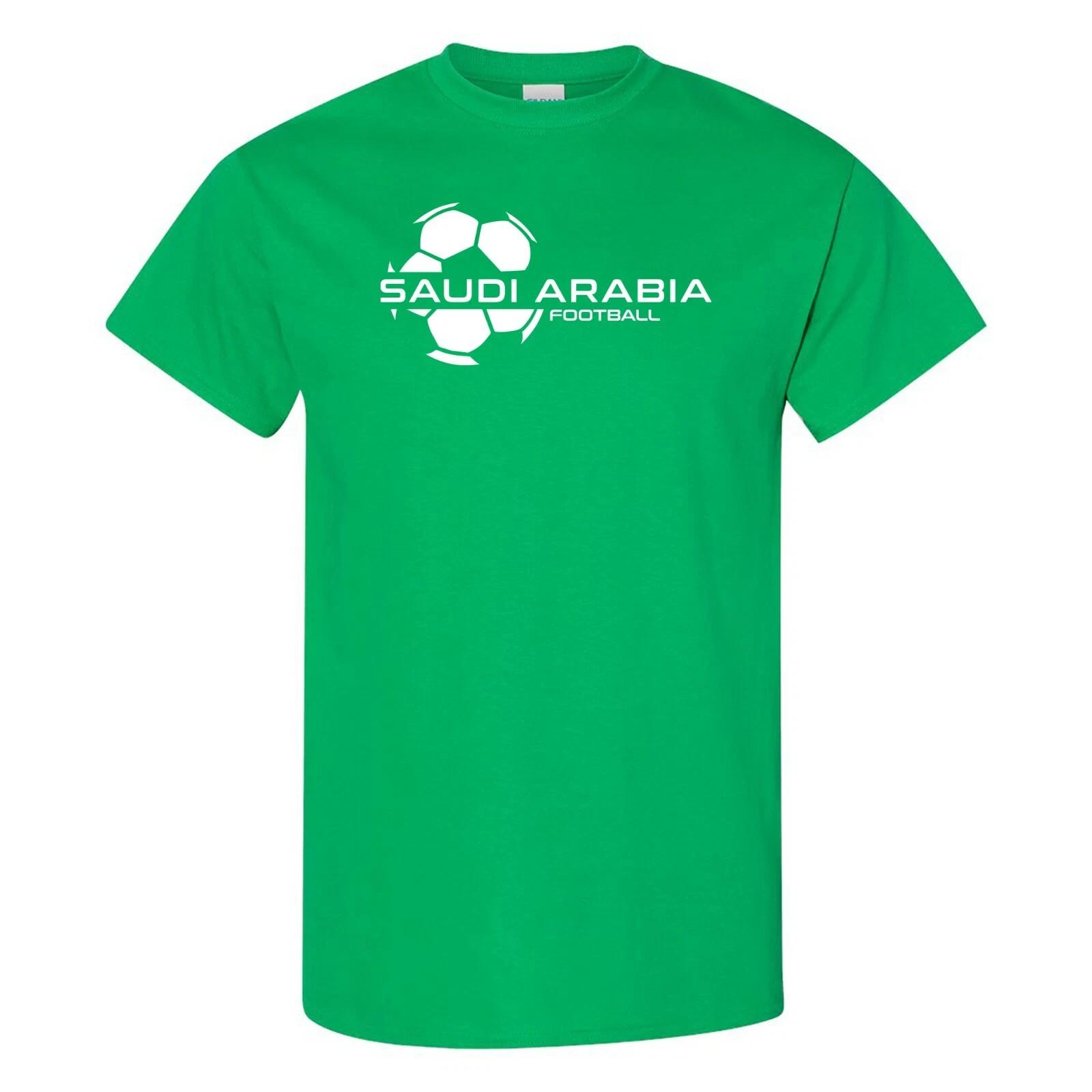 Saudi Arabia Football Strike - Soccer Sports Short Sleeve T-Shirt - Irish Green XL