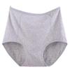 Plus Size Women's High Waist Pure Cotton Underwear - Belly Button Coverage for Middle-Aged & Elderly.