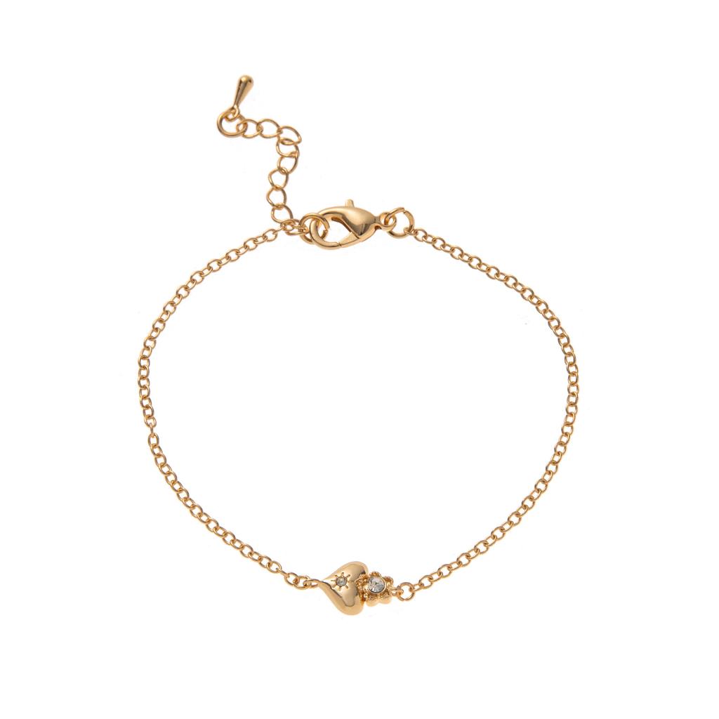 Fashion Jewelry Light Luxury Love Electroplating Zircon Gold-Plated Adjustable Bracelet Batch