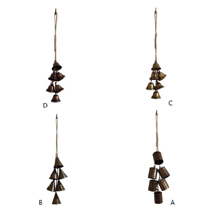 Hangings Bells Iron/Bronze with Bells Old Appearance Christmas Bells Metal Cowbell