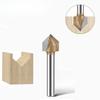 Engraving Milling Cutter, Woodworking Carving Cutter 1/4" 6mm Shank 90-Degree V-Shaped Router Bit