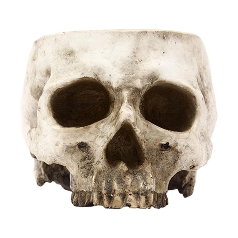 Eye Catching Skull Styles Resins Plant Pot Gothicism Skull Resins Halloween Flower Pot for Succulents And Small Plant