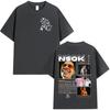 2025 Summer Rapper NSQK Tour Graphic Unisexs Retro Fashion Short Sleeve Tshirts Unisex Hip Hop 100 Pure Cotton Printed Tshirt
