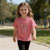 Girls Ruffled Bow Short Sleeve T Shirt Summer Cotton Princess Top
