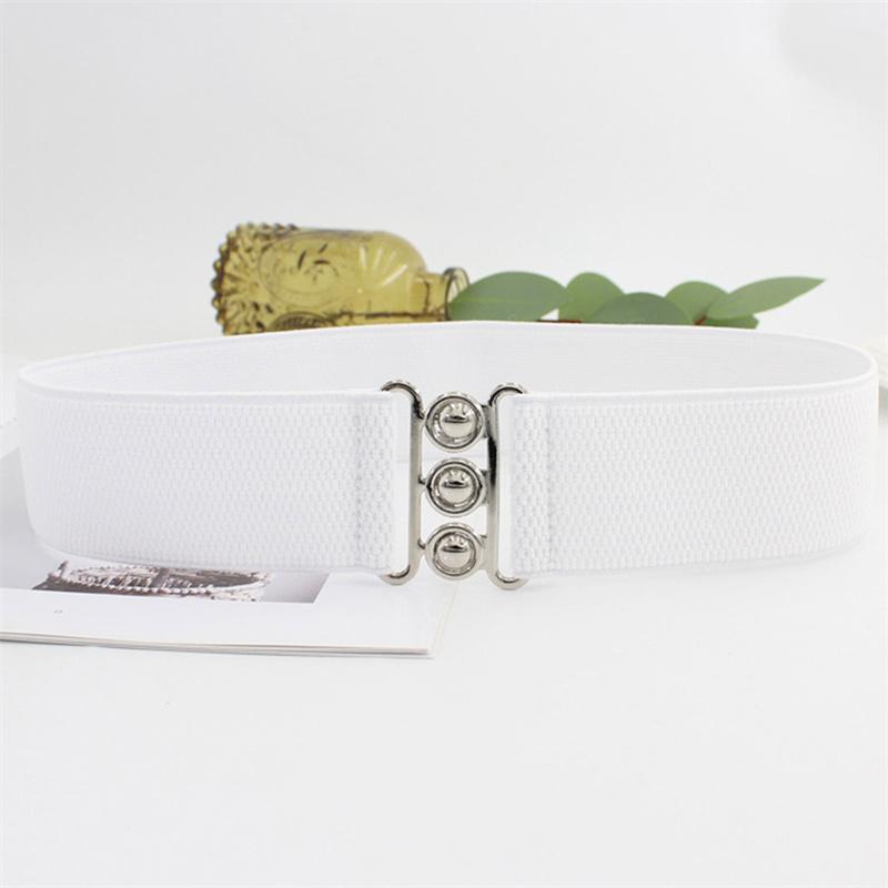 Koreanischen Stil Schnalle Elastischen Breiten Gürtel Breiten Kummerbund Strap Gürtel Taille Weibliche Frauen Zubehör Einfarbig