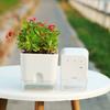 Yousheng Square Self Watering Pot with Drainage Hole Clear Reservoir Indoor Outdoor Plants Planting Pot Herbs Succulents Flower Planter with Wick