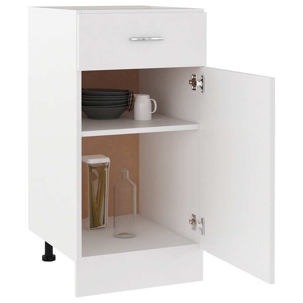vidaXL Schubunterschrank Lyon Weiß 40x46x81,5 cm Holzwerkstoff