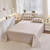 Simple Cotton Bed Sheet for Double Bed - Suitable for Summer & Student Dormitory, 40 Count, All Seasons