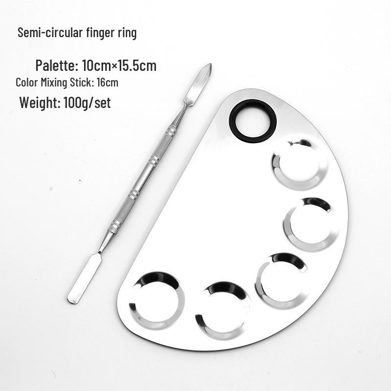 Set de Paletas Cuadradas de Acero Inoxidable para Artistas de Maquillaje para Mezclar Base y Herramientas de Belleza