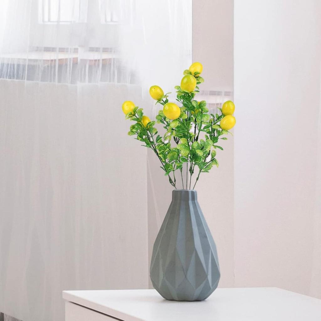 Umělé květiny, Citrón, Imitace ovoce, Dekorativní květinová výzdoba, Vhodné pro rodinnou oslavu, Váza, Květinová výzdoba, 1 kus