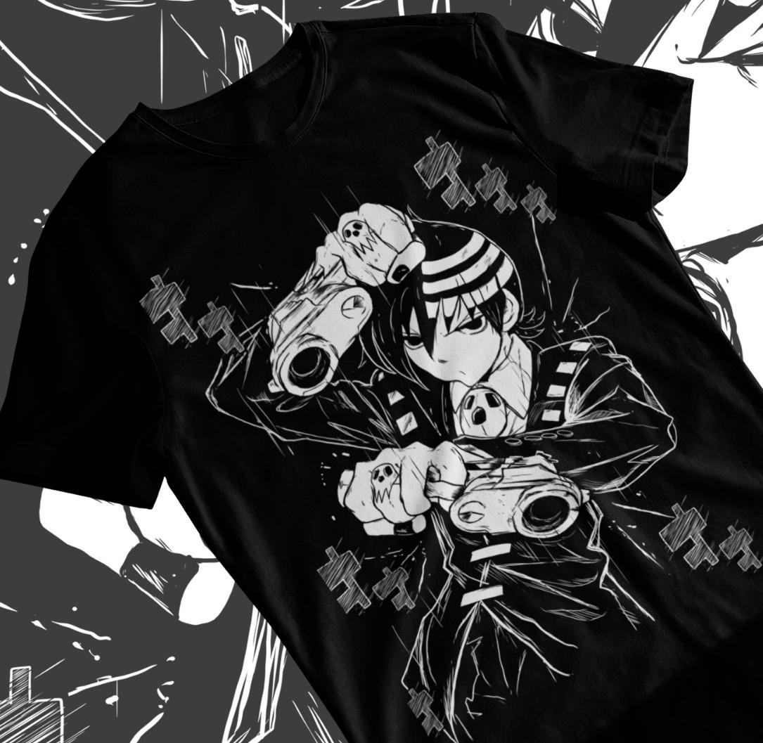 Death The Kid Soul Eater T-shirt Anime Shinigami Grim Reaper Shirt Soft Tee XXXL