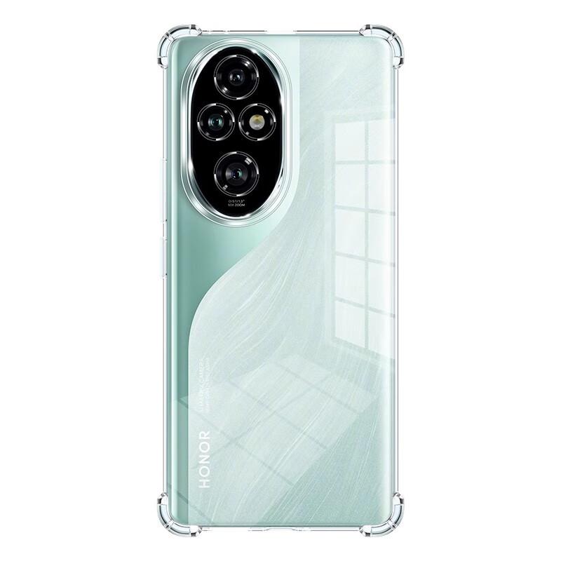 Kelleia Phone Case Honor 200, Honor 200 Protective Cover, Full Protection Shockproof TPU Four-Corner Airbag Silicone Soft/Protective Case, Transparent