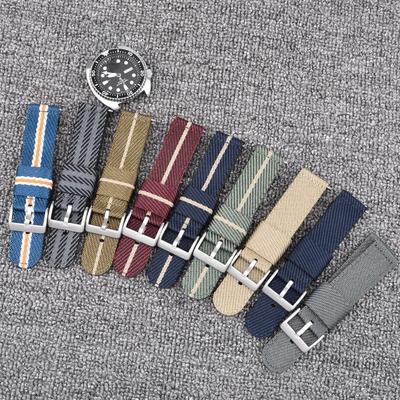 20 mm 22 mm Canvas-Nylon-Sport-Universal-Uhrenarmband mit Dornschließe, atmungsaktives und verschleißfestes Ersatz-Uhrenarmband für Smartwatches