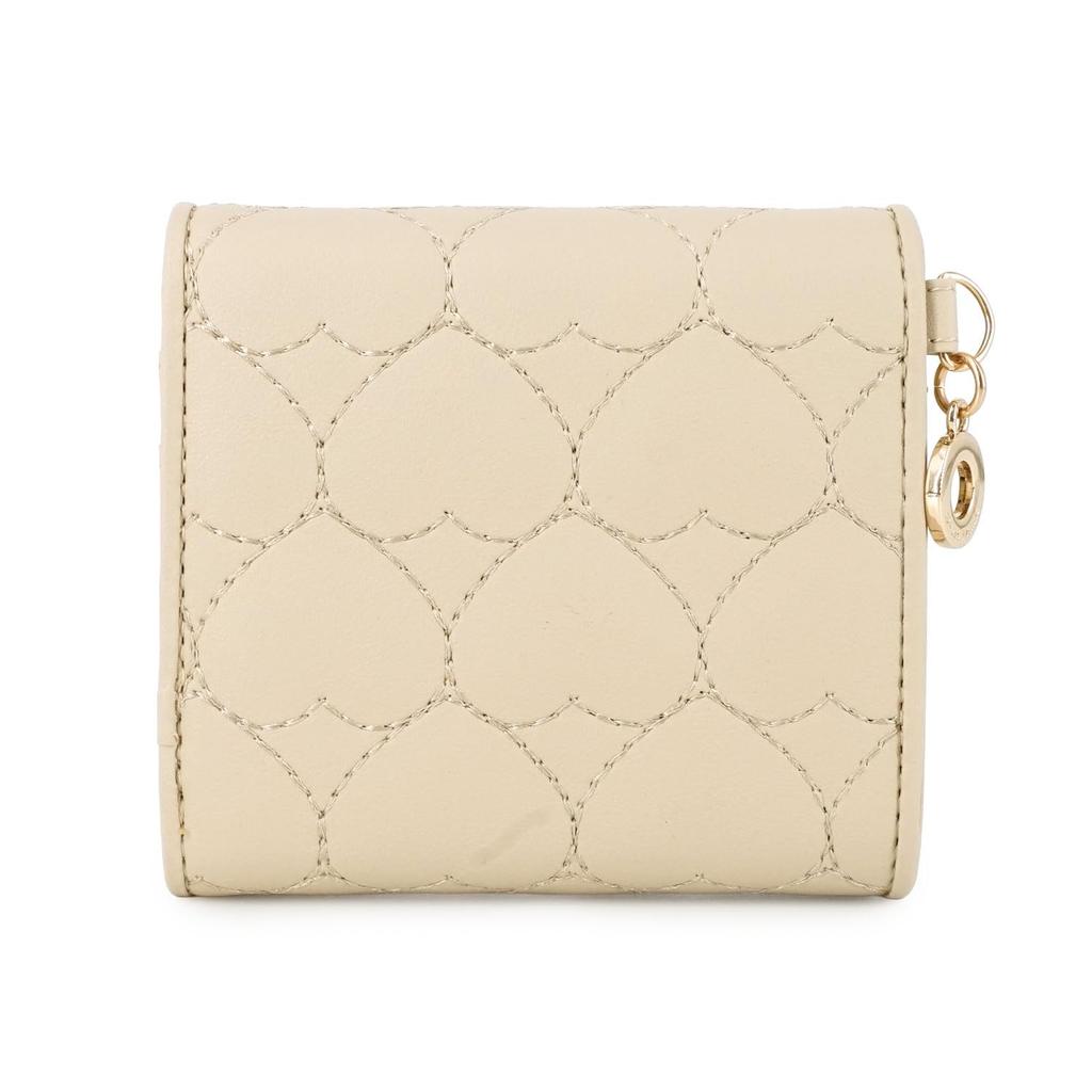 Snoopy Box Heart Quilting Series Tri-fold Wallet, Beige,