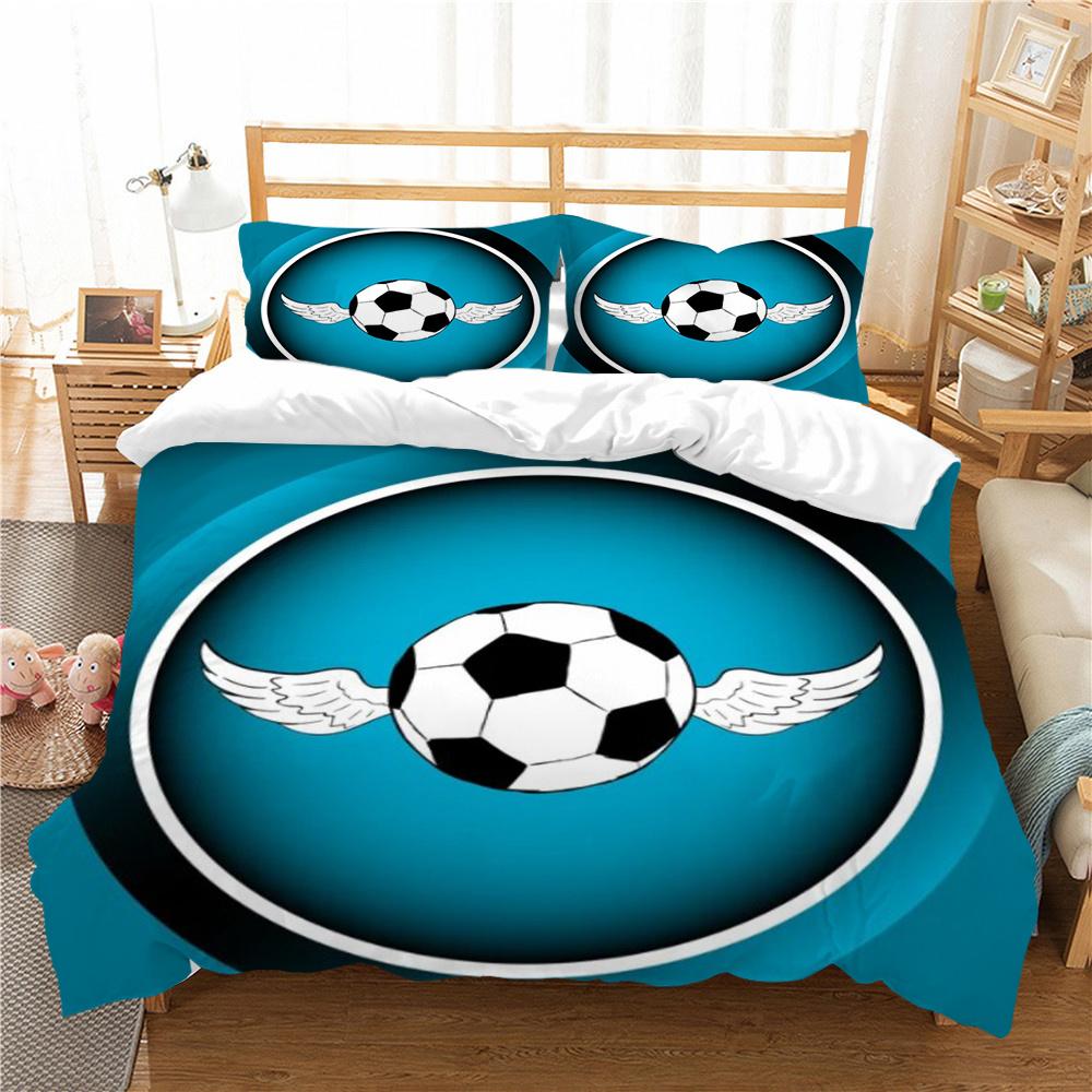 Heißer Verkauf Bettbezug Sets 3D Gedruckt Bett Set Fußball Heimtextilien Highend Polyester Quilt Abdeckung Kinder Einzigen Größe Bettdecke