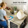 Indoor Dog Crate Furniture End Table with Soft Washable Cushion, Lockable Front Door, for Extra Large Dogs - Grey