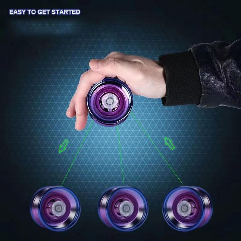 Yo-Yo 1PCS High-end Professional Alloy Material Children's Hand Pull Line Toy Easy To Use