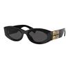 MIU MIU Logo-Embellished Oval Sunglasses for Women In Black (Prescription Available)