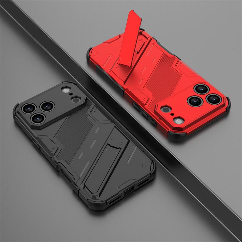 For Iphone 17 Pro Case Iphone 17 16 15 Pro Cover Funda Coque Armor Shockproof Holder Stand Hard PC Back Bumper Iphone 17 Pro Max
