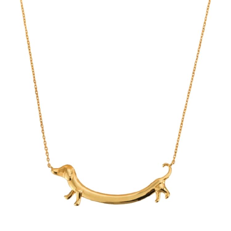 Adjustable Length Dachshund Necklace Adjustable Clavicle Chain Adornment Jewelry