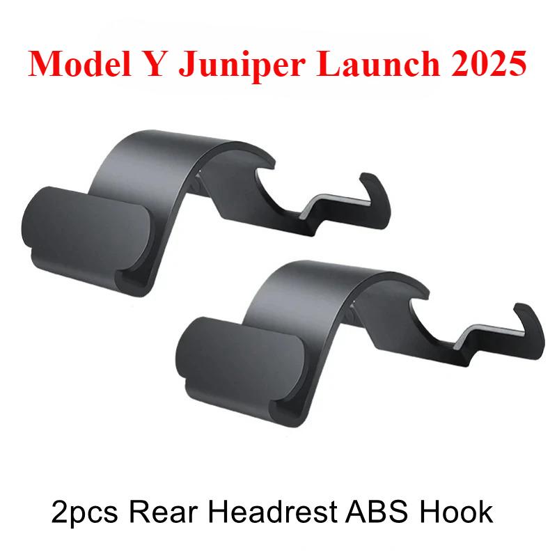 

For Tesla Model Y Juniper Launch 2025 Rear Headrest Hook Trunk Organizer Umbrella Bag Hanger Seat Storage Travel Accessories