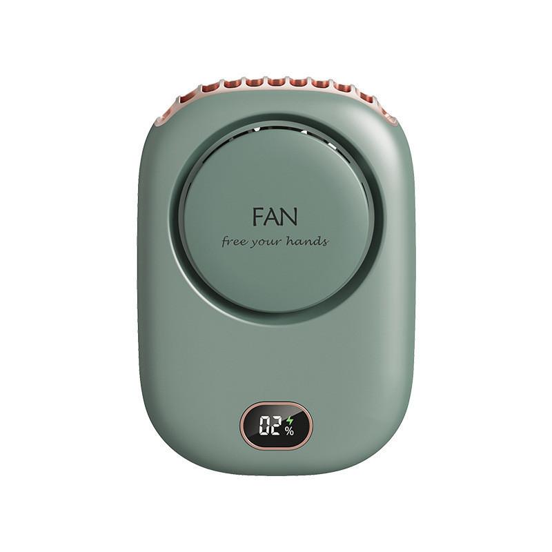 Neuer hängender Halsventilator, blattlos, USB, zur Hüfte hängend, leistungsstark, leise, Schreibtisch-, Hand-, kleiner Ventilator, grenzüberschreitend