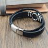 New Design Tree of Life Men's Leather Bracelet Stainless Steel Irregular Accessories Punk Bangles Charm Jewelry Gift