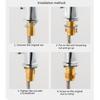 32mm/1.26'' C-Type Faucet Anti-loosing Nut Copper/Stainless Steel Tap Fixing Fitting Kit Faucet Accessories Sturdy