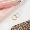 Niche Light Luxury High-end 18K Gold, Color Matching Double Ring Ring Jewelry