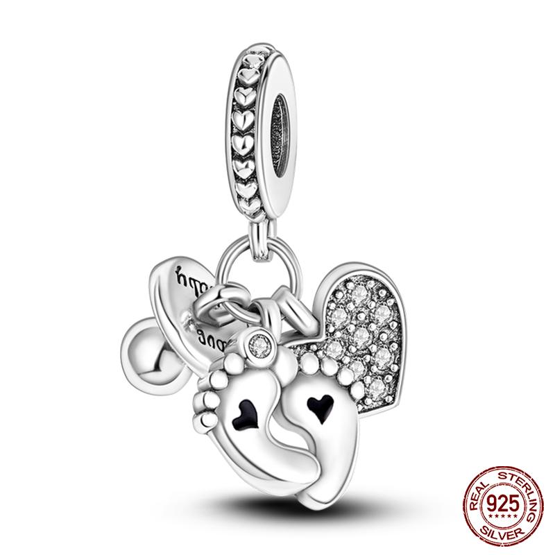 S925 Silver Fashion Camera Coffee Cup Flower Charms Beads Fit  S925 Original Bracelet DIY Birthday Jewelry Making For Women