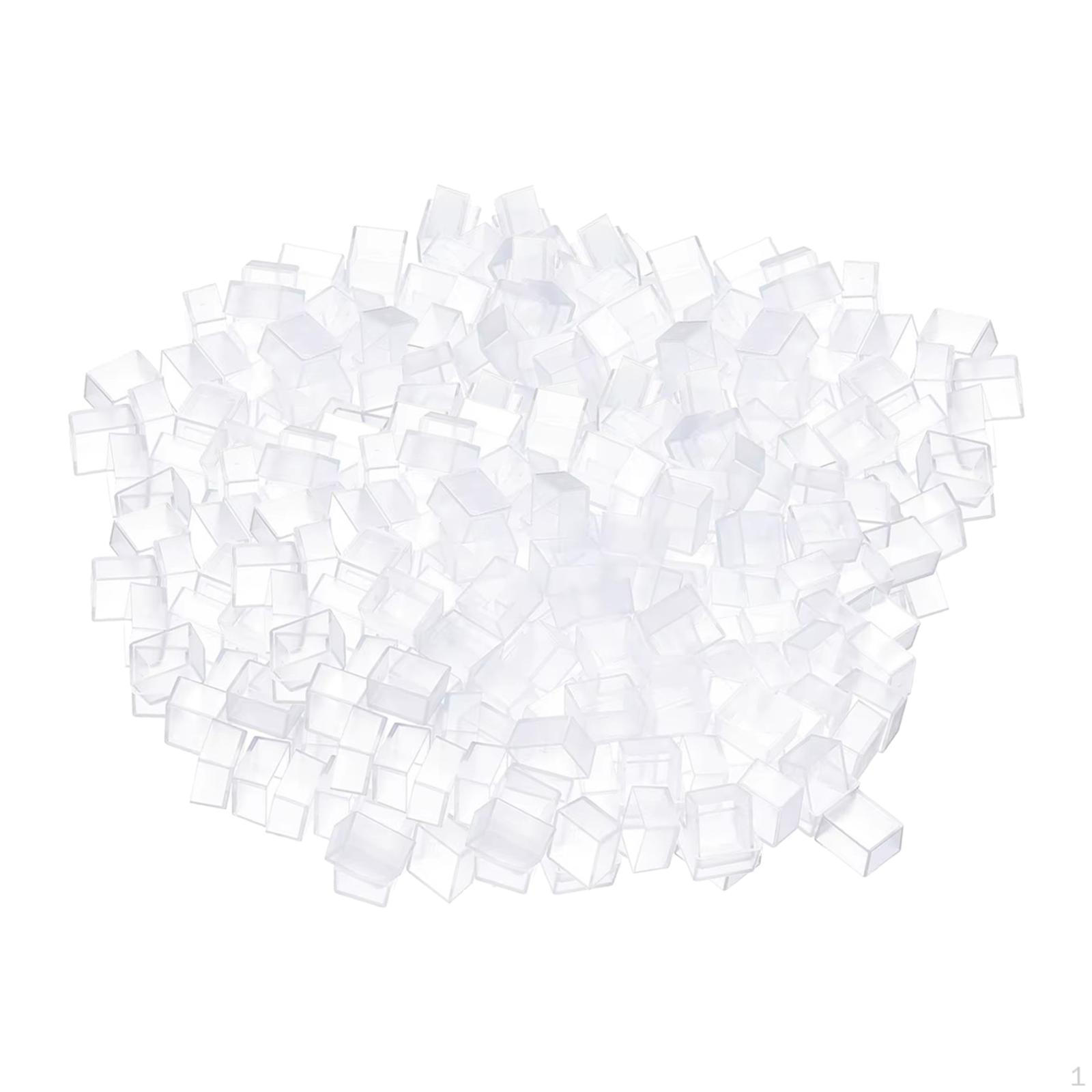 

100 Пустых Полукастрюль Расписанные Полукастрюли Расписанная Палитра для Акриловой Палитры Clear 1.1x1.5x0.5cm