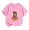 Kids Boys Girls 100% Cotton O-neck Short Sleeve T-Shirt, Cartoon Cool Boy Pattern Casual Soft Breathable Tee for Daily Wear School Holiday Top