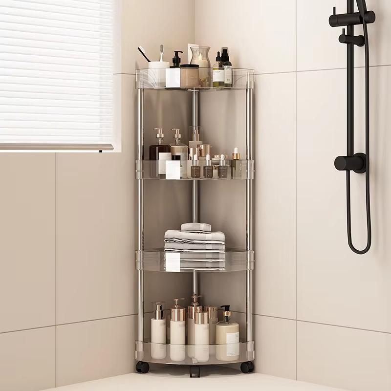 Bathroom Organizer Shelves Kitchen Home Large Capacity Storage Rack Acryl Cart Corner Cosmetic Skincare Shapoo Kids Toys Holder MIT