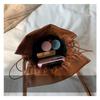 Vintage Color Block Bucket Bag Trendy Shoulder Purse Fashion Round Cylinder Crossbody Handbag for Women CLE
