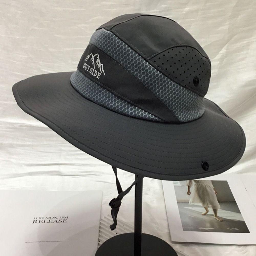 Quick-dry Folding Bucket Hat Waterproof Hiking Cap Simple Men Fisherman's Hat  Sports