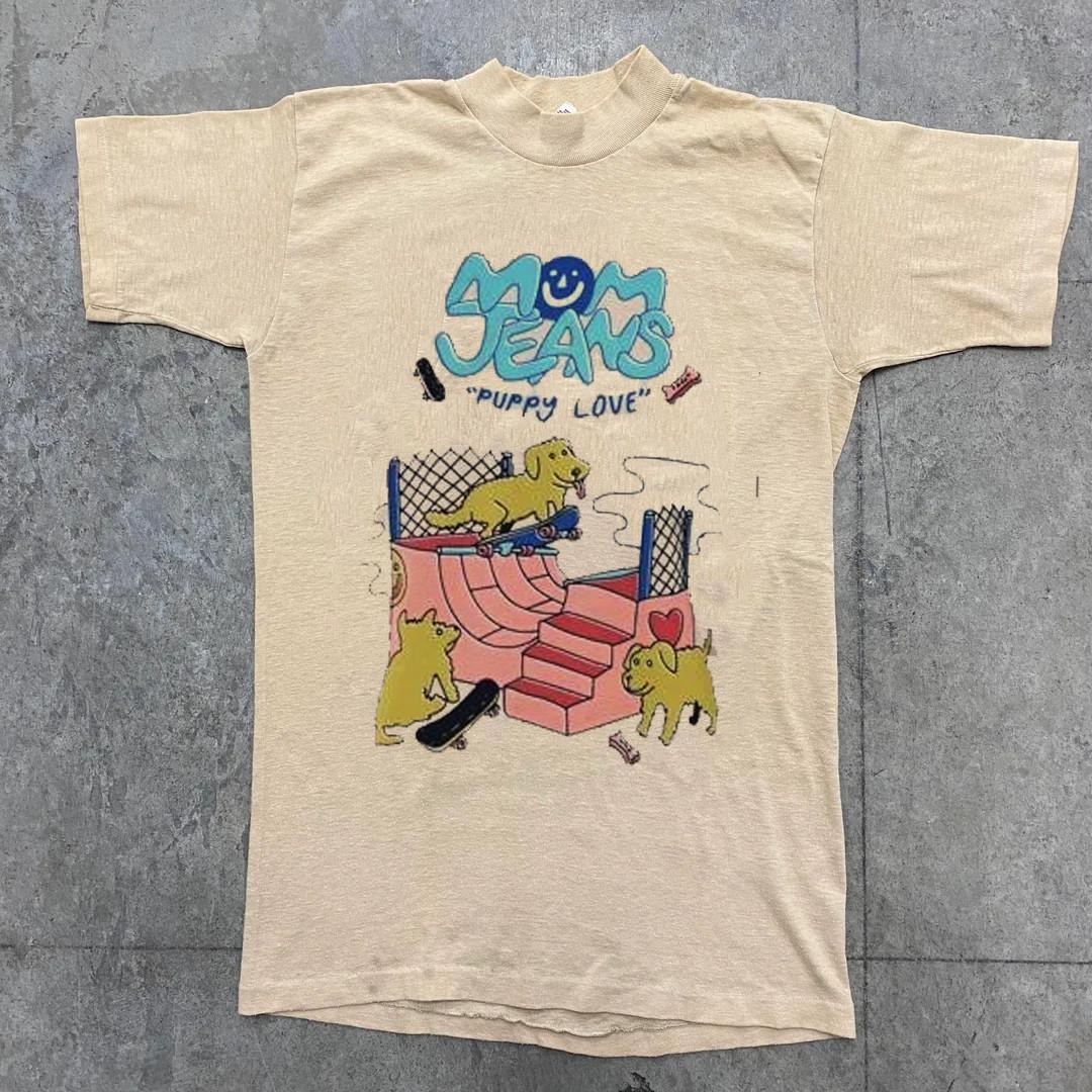 Rare Mom Jeans Band Puppy Love Dogs Skate Beige S to 5XL Tee Shirt SN828 Unisex T-Shirt XXXXL