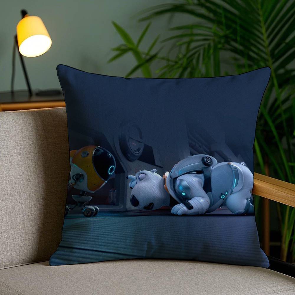 Cute B-Backkom Pillow Case Home Dorm Chair Back Short Plush Double-sided Printing Office Nap Time Cushion Cover