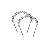TreegoArt Mode Schwarz Frühling Zickzack Welle Metall Haarband Tägliche Nutzung Haarreif Band für Männer und Frauen - Packung mit 2