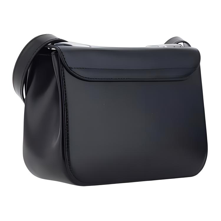 VIVIENNE WESTWOOD Adjustable Detachable Shoulder Strap Silver Hardware Small Calfskin Crossbody Bag Women Crossbody Bag Black 48020004WL0077