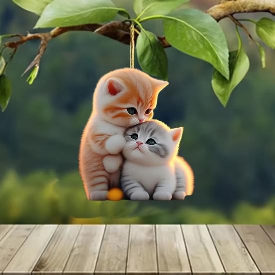 Wisiorek samochodowy Akrylowy 2D Kolorowy Urok Alpaki Kota Dekoracja Samochodu Lekki Wiszący Ornament Pojazdu