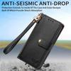 For Honor X5c Plus 4G Case RFID Blocking Zipper Pocket Leather Wallet Phone Cover with Strap