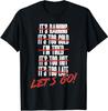 NEW Fun Let's Go Exercise No Excuse Workout Motivational Fitness T-Shirt S-3XL