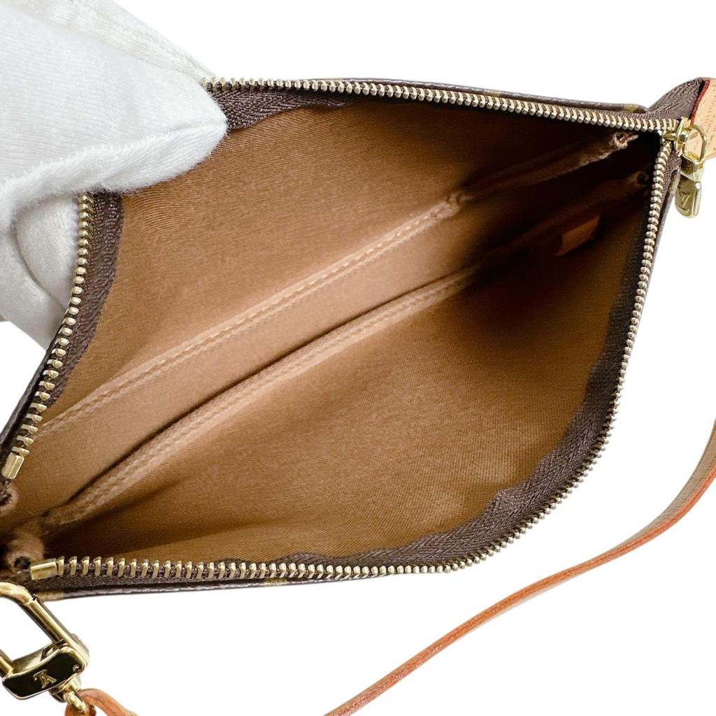 LOUIS VUITTON Monogram Pouch Monogram canvas Brown Women M51980 Used