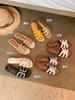 Su Yinyin's same holiday drag retro casual beach holiday flat-bottomed slippers women's round head versatile sandals outside summer