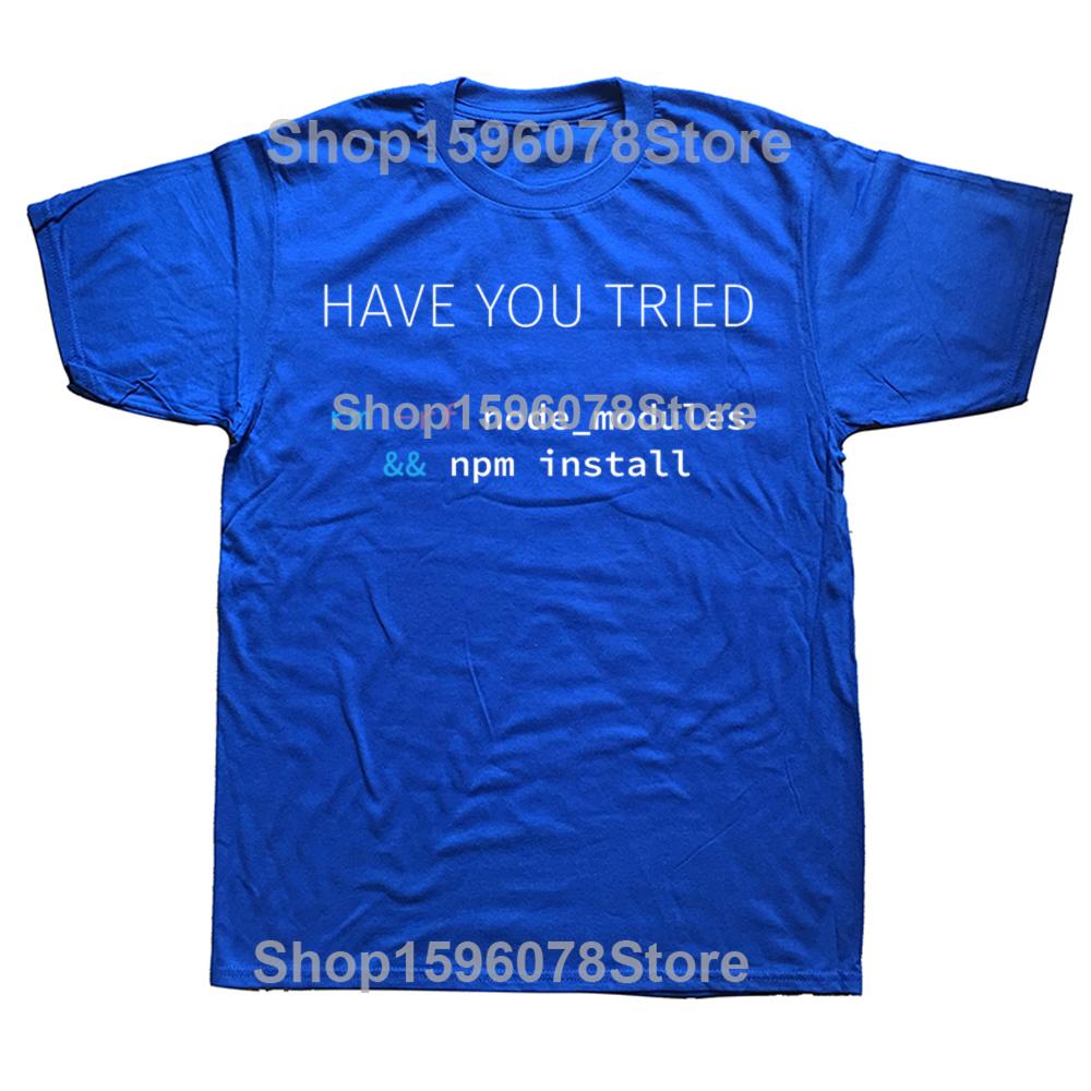 Lustige Javascript NodeJS Programmierer Entwickler Software Ingenieur T-Shirts Herrenbekleidung Mode Lässig Locker Übergröße T-Shirt