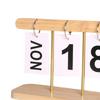 Schreibtischkalender Ständer Holzrahmen Seitenumschlag Umblätterer Ewiger Kalender für Küche Heimdekoration