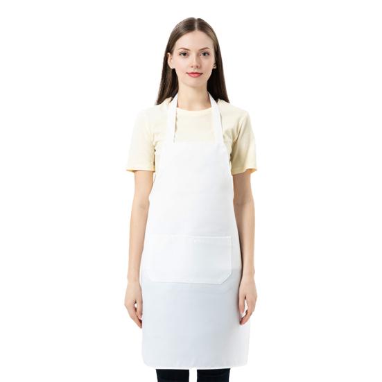 Kitchen Apron Wrinkle Resistant Adjustable Straps Back Lace Apron with Large Front Pocket Cooking BBQ Waiter Chef Aprons for Home Restaurant Cafe Use