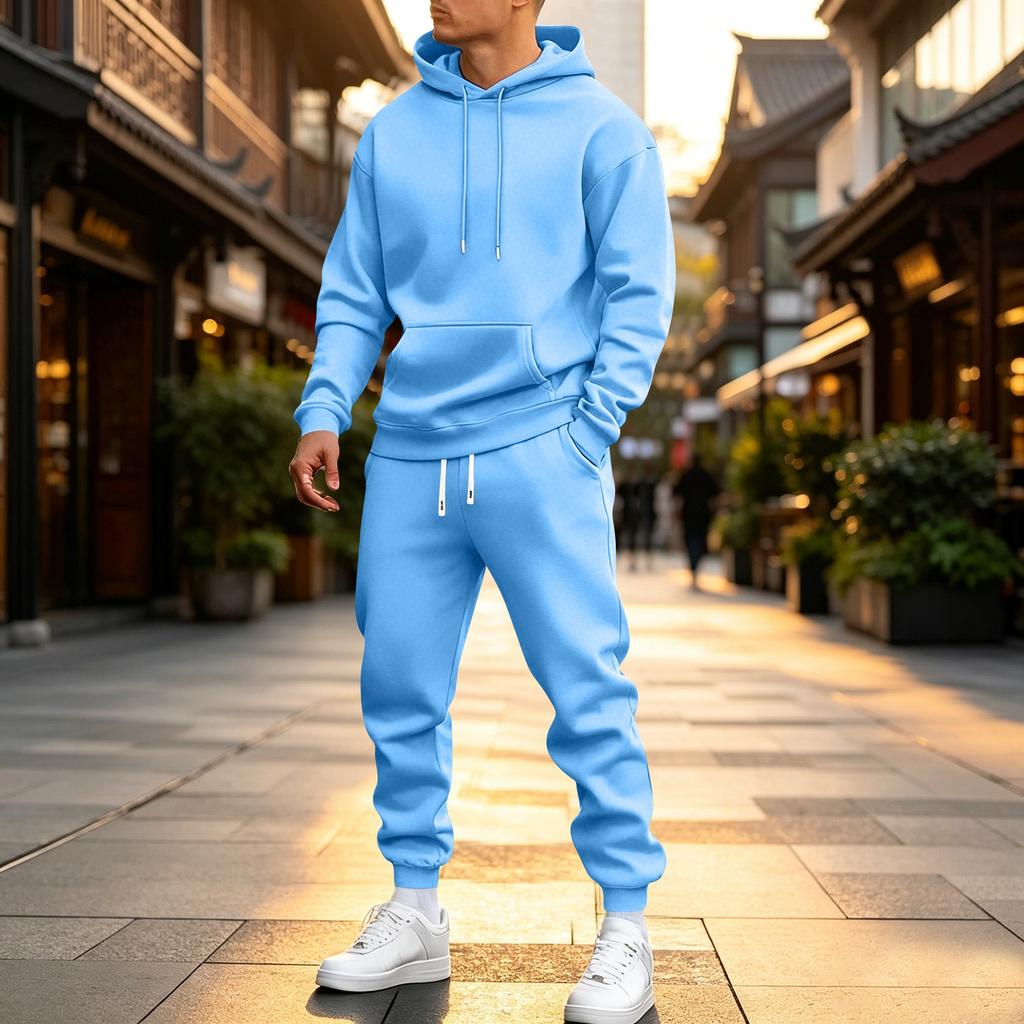 Ensemble Sweat à capuche et Jogging Colorés pour Homme Décontracté Athlétique Deux Pièces